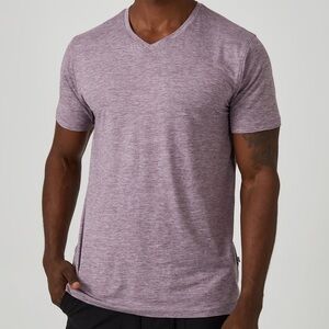 01.Algo Men’s Performance V Neck t-Shirt Medium UPF 40 Sustainable Activewear